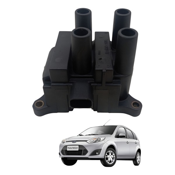 Bobina Ignição Ford Fiesta 1.6 Rocam 2011 2012 2013 2014