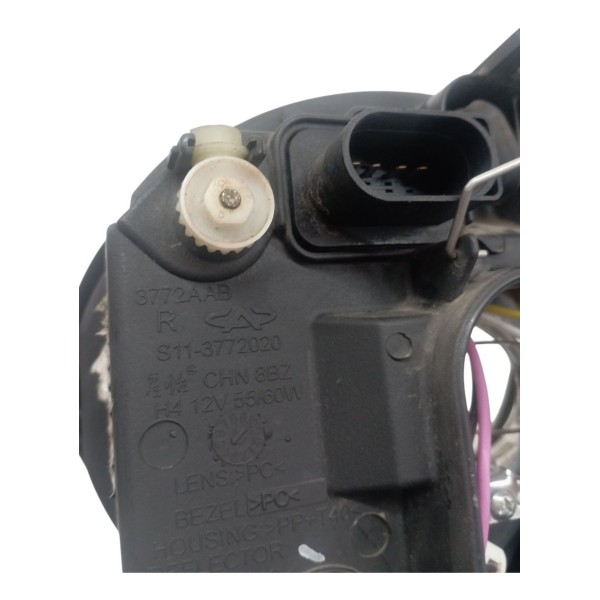 Farol Direito Chery Qq 1.0 2011 2013 Detalhe Mascara Cromado Esquerdo/motorista