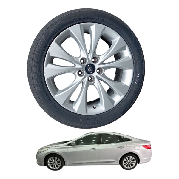 Jogo Roda Pneu 245/45r18 Outside Hyundai Azera 3.0 2013 2014