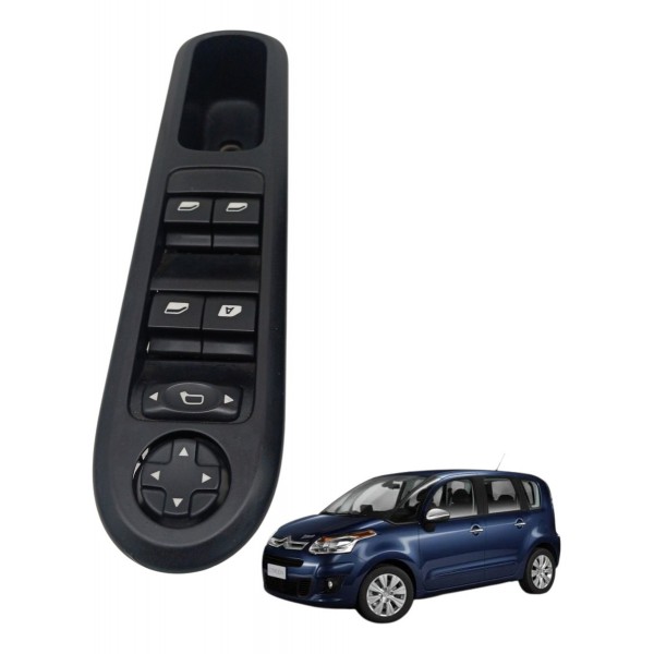 Comando Botão Vidro Eletrico Citroen C3 Picasso 2012 2013