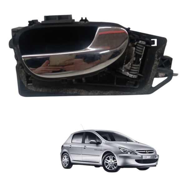 Maçaneta Interna Traseira Direita Peugeot 307 2008 2009 Traseira