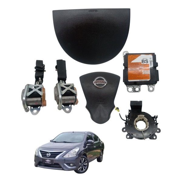 Kit Air Bag Bolsa Cinto Modulo Hard Disk Nissan Versa