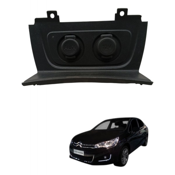 Moldura Entrada Auxiliar Usb Tomada 12v C4 Lounge 2014 2015