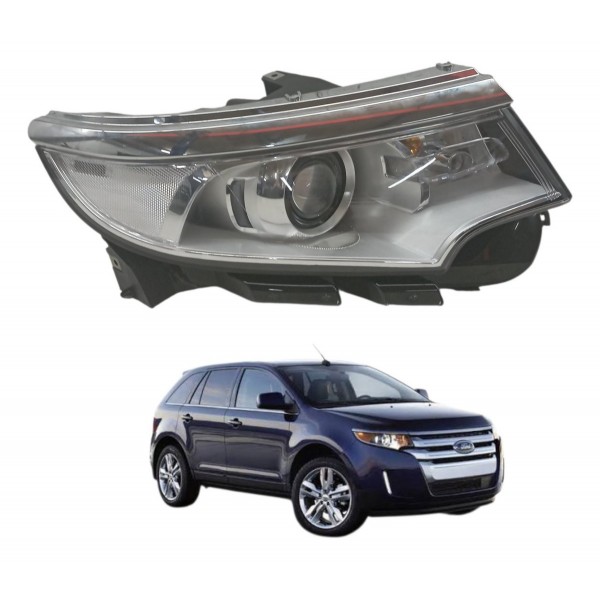 Farol Direito Ford Edge 3.5 2009 2010 2011 2012 2013 2014 Direito/passageiro