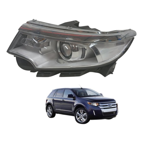 Farol Esquerdo Ford Edge 3.5 2009 2010 2011 2012 2013 2014 Esquerdo/motorista