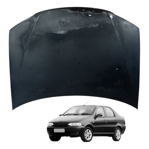 Capô Fiat Siena 1.0 Preto 2008 2009 2010 2011 2012 Detalhe