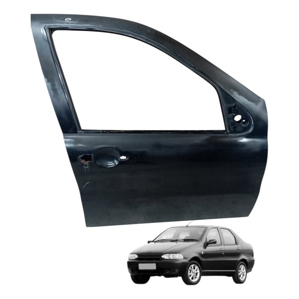 Porta Dianteira Direita Fiat Siena 4p 2008 2009 2010 Detalhe Dianteira Direito