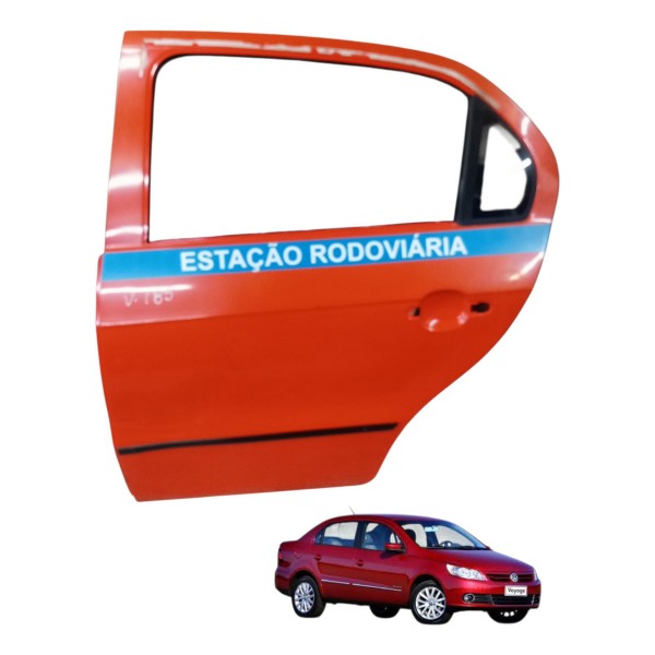 Porta Traseira Esquerda Volkswagen Voyage 4p 2015 Detalhe Traseira Esquerdo