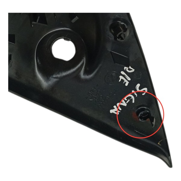 Moldura Interna Retrovisor Esquerdo Fiat Siena 2009 Detalhe