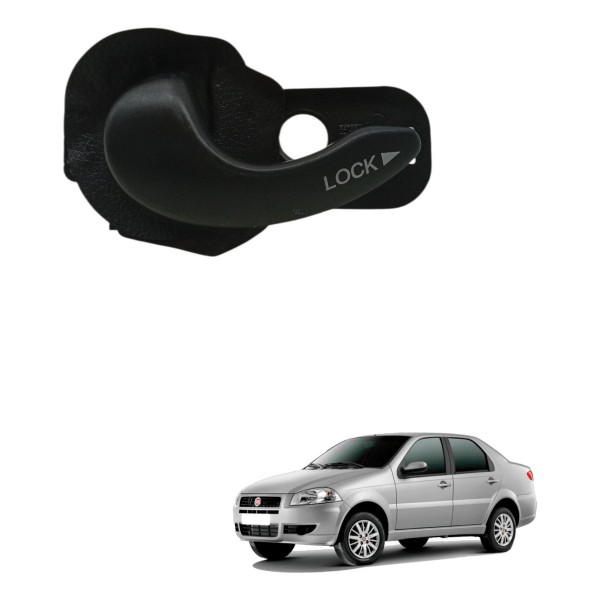 Maçaneta Interna Dianteira Esquerda Fiat Siena 1.0 2008 2009 Dianteira