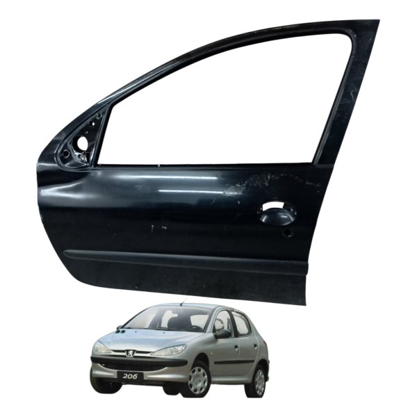 Porta Dianteira Esquerda Peugeot 206 4p 2005 2006 Detalhe Dianteira Esquerdo