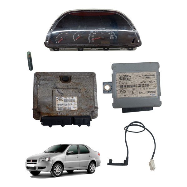 Kit Modulo Injeção Cod Painel Fiat Siena 1.0 2008 2009 2010