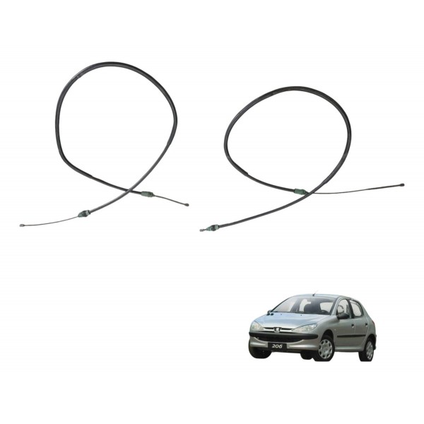 Par Cabo Freio Mão Peugeot 206 1.4 2004 2005 2006 2007 2008