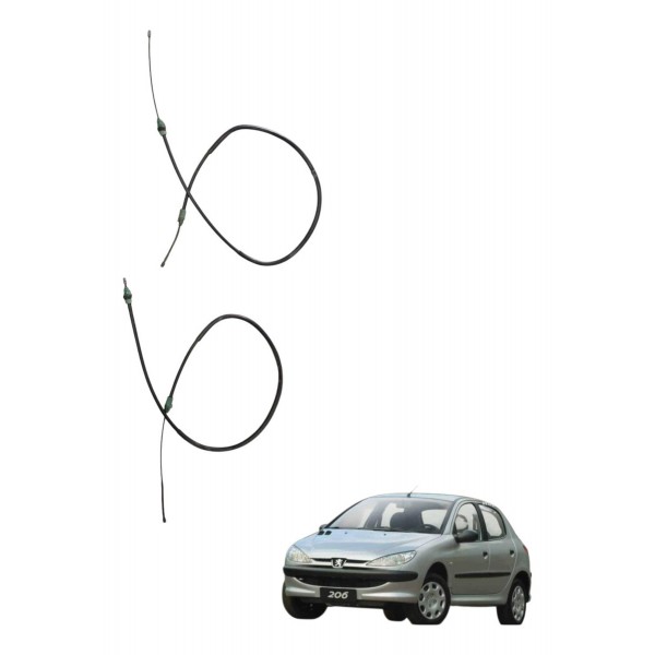 Par Cabo Freio Mão Peugeot 206 1.4 2004 2005 2006 2007 2008