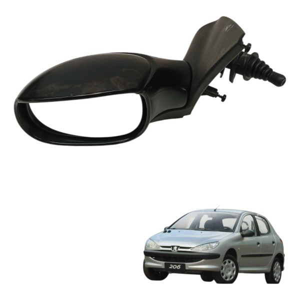 Retrovisor Direito Peugeot 206 2003 2004 2005 2006 2007
