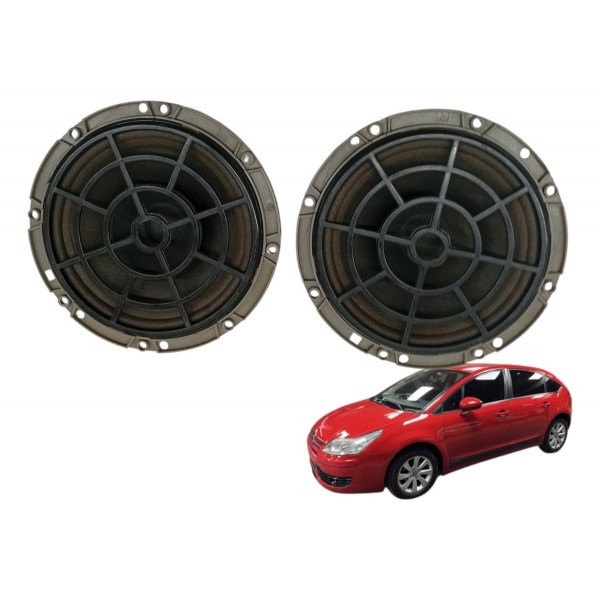 Par Auto Falante 25w Porta Citroen C4 Glx Hatch 2013 2014