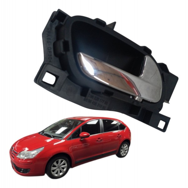 Maçaneta Interna Traseira Direita Citroen C4 Glx 2013 2014 Traseira