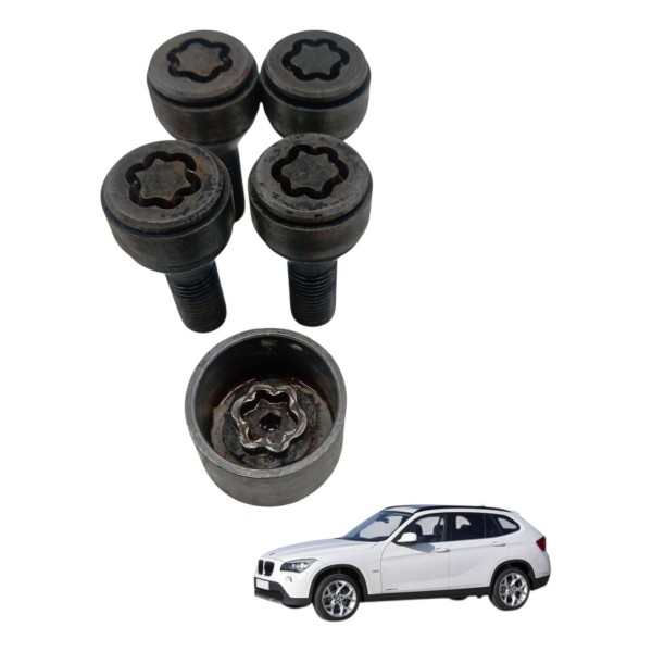 Jogo Parafuso Roda Segredo  C/chave Bmw X1 Drive 2.0 2015
