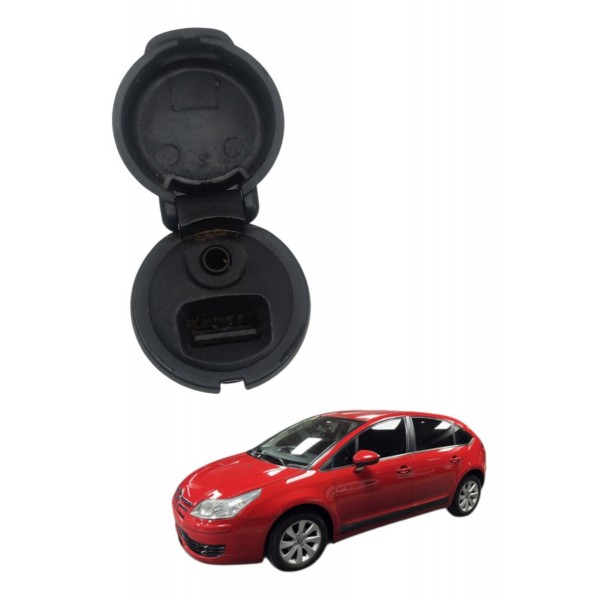 Entrada Usb Auxiliar Console Central Citroen C4 Hatch 2013