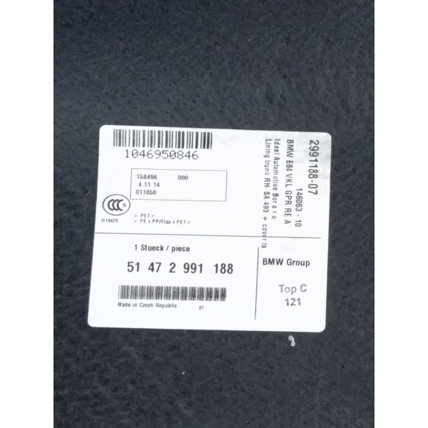 Forro Direito Porta Malas Bmw X1 S Drive 2.0 Activ 2014 2015