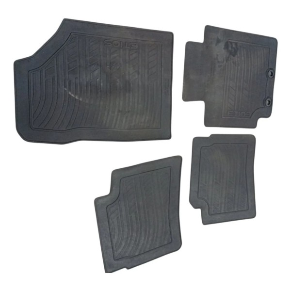 Jogo Tapete Carpete Borracha Toyota Etios X Plus 2018 2019 Preto