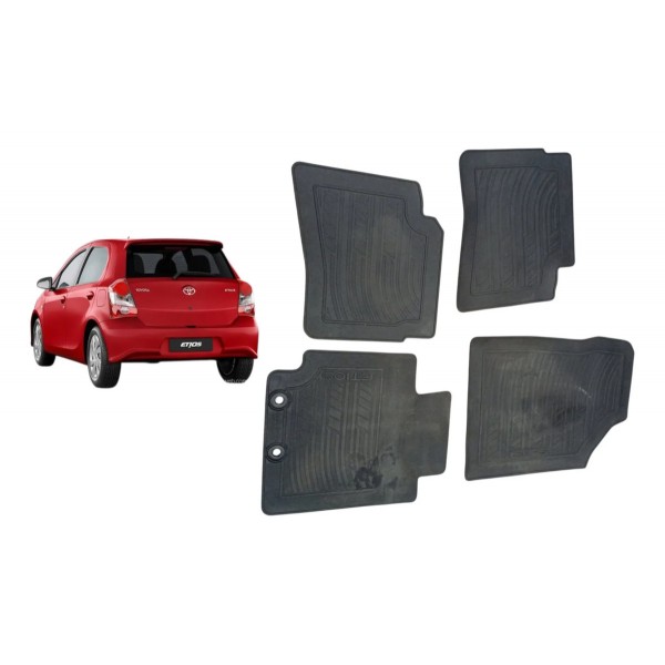 Jogo Tapete Carpete Borracha Toyota Etios X Plus 2018 2019 Preto