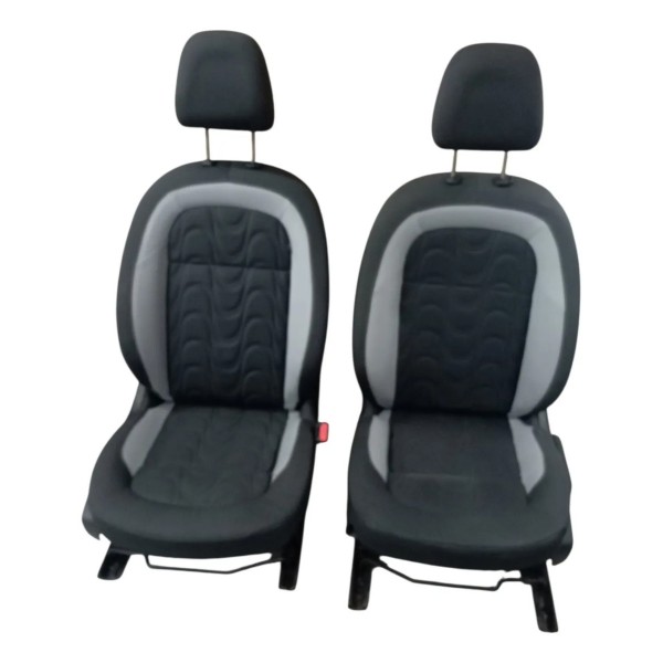 Jogo Banco Tecido Citroen C3 Tendence 2013 2014 2015 Detalhe Chocolate