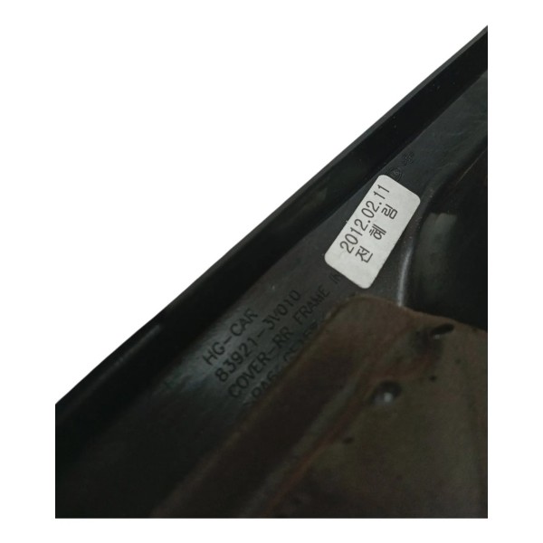 Moldura Inrerna Porta Traseira Direita Hyundai Azera 2011 Preto