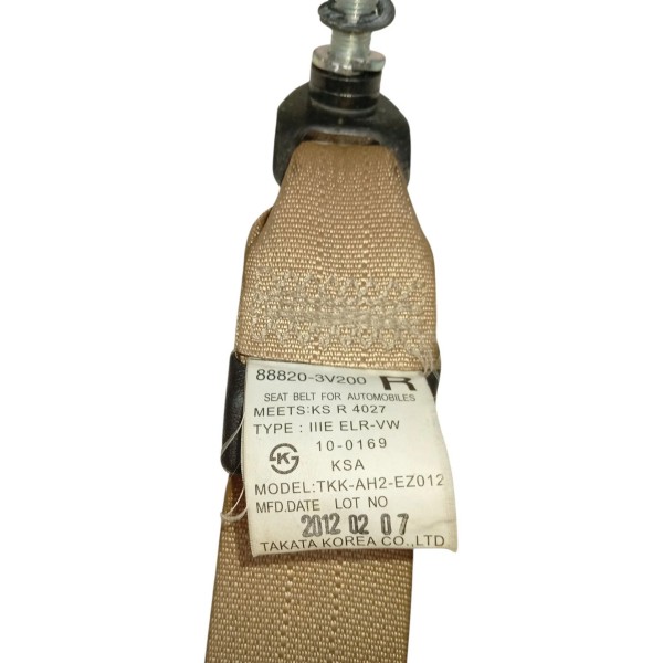 Cinto Segurança Traseiro Central Hyundai Azera 2011 2012