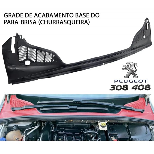 Churrasqueira Grade Parabrisa Peugeot 308 408 - Nova