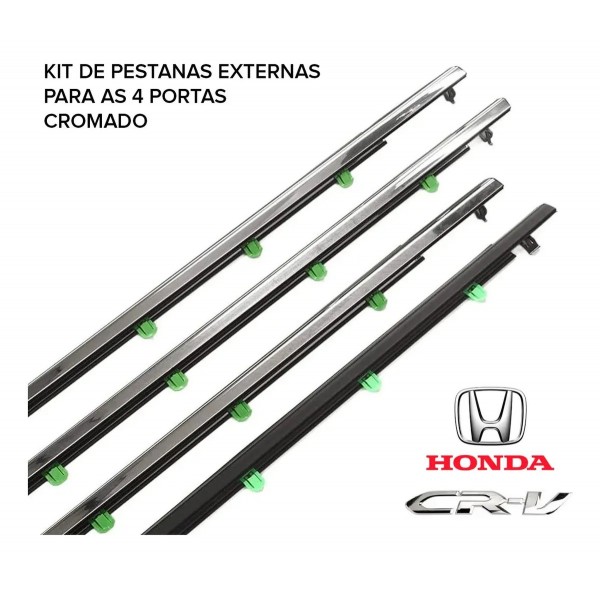 Jogo 4 Pestana Externa Cromada Honda Cr-v Lx Exl 2007 A 2011