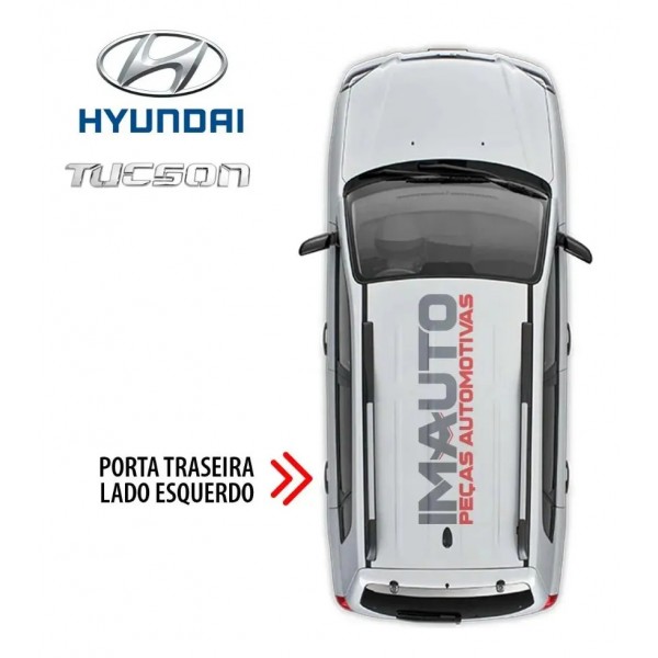 Maçaneta Externa Traseira Esquerda C/ Suporte Tucson Gl Gls Preto Traseira