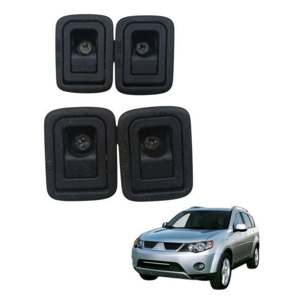 Kit Suporte Amarração Porta Malas Mitsubishi Outlander 2010 Preto