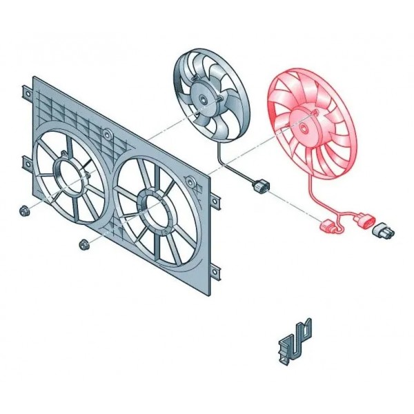 Ventoinha Do Radiador Maior Vw Jetta 2.0 Tsi 2011 2012 2013
