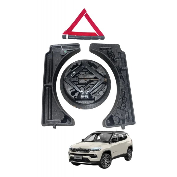 Kit Macaco Chave Roda Triangulo Isopor Jeep Compass 2.0 2023