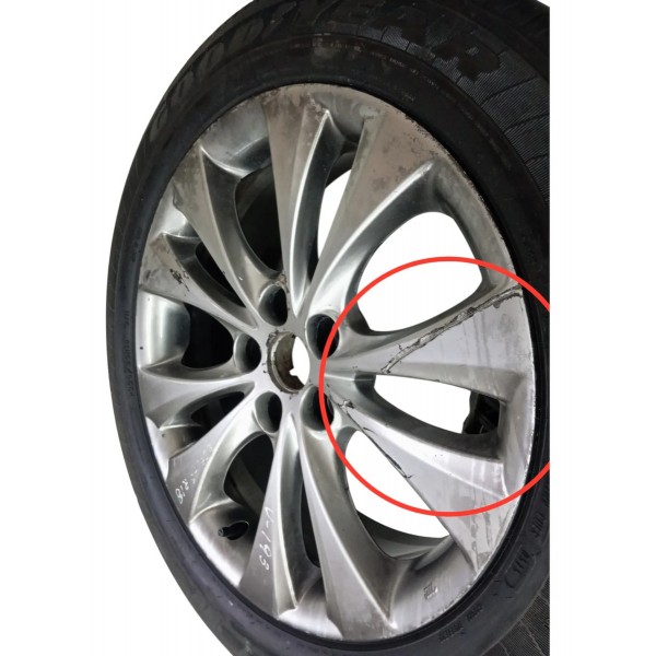 Roda Pneu 245/45r18 Outside Hyundai Azera 3.0 2013 Detalhe Preto