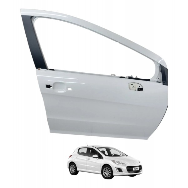 Porta Dianteira Direita Peugeot 308 Allure 4p 2013 2014 Dianteira Direita Branco