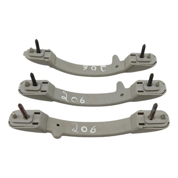 Kit 3 Alça Teto Pqp Peugeot 206 2003 2004 2005 2006 2007