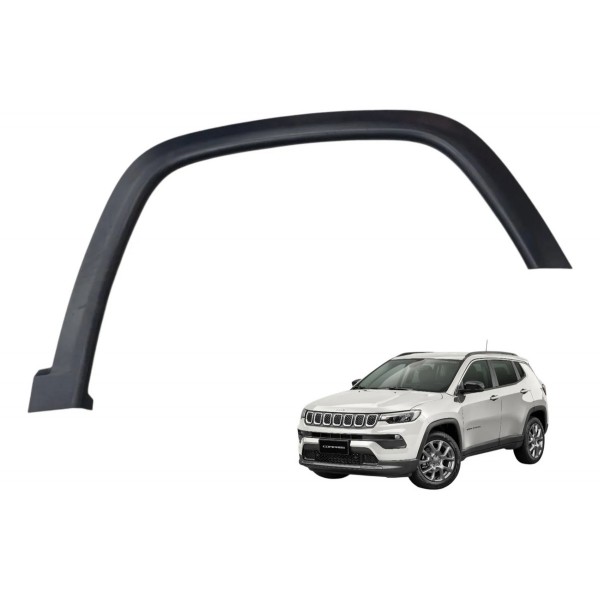 Moldura Paralama Diateiro Direito Jeep Compass 2.0 2022 2023 Preto