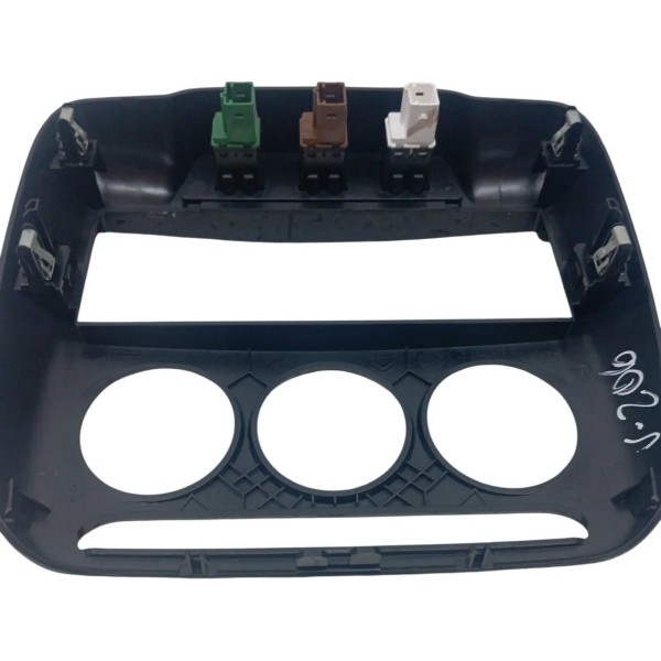 Moldura Central Painel Botão Alerta Citroen C3 Picasso 2012 Preto