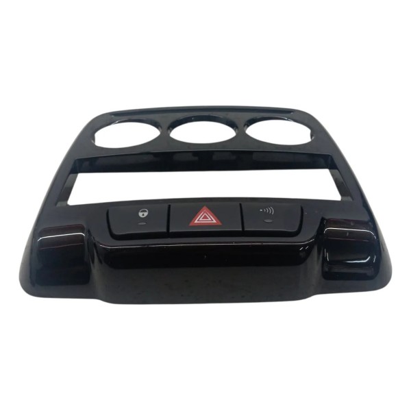 Moldura Central Painel Botão Alerta Citroen C3 Picasso 2012 Preto