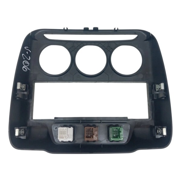 Moldura Central Painel Botão Alerta Citroen C3 Picasso 2012 Preto