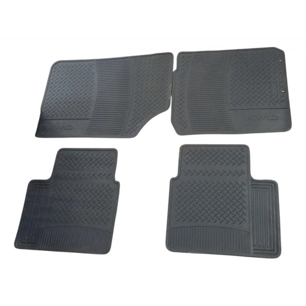 Kit Jogo Tapetes Renault Kwid 1.0 3cc 2017 2018 2019 2020 21 Preto