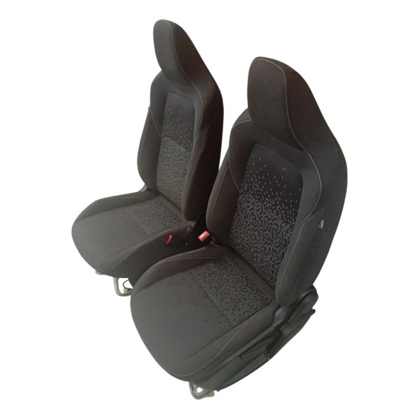 Jogo Banco Tecido Chevrolet Onix 1.0 Turbo 2019 2020 Detalhe Preto