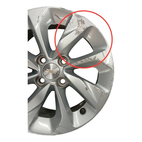 Jogo Roda Liga Leve Aro 16 Original Chevrolet Onix Detalhe Prateado