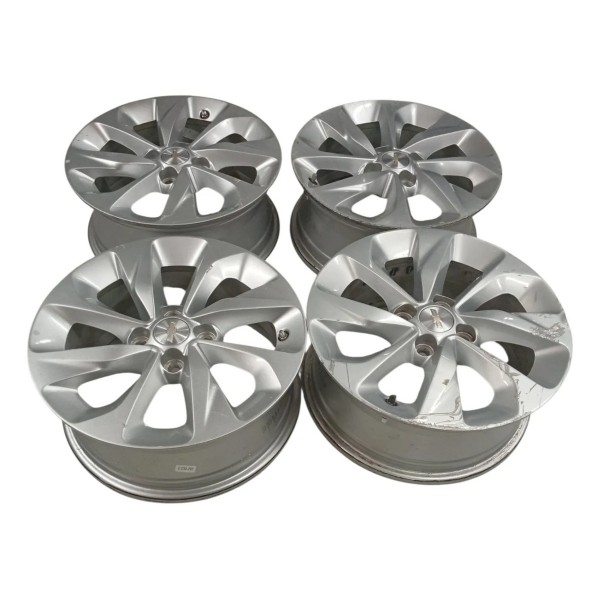 Jogo Roda Liga Leve Aro 16 Original Chevrolet Onix Detalhe Prateado